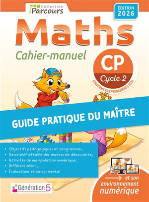 Guide du maitre cahier-manuel iParcours maths CP (2026)