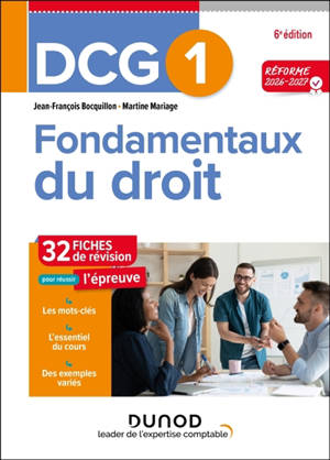 DCG 1, fondamentaux du droit : 28 fiches de révision pour réussir l'épreuve
