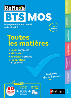 BTS MOS, management opérationnel de la sécurité, 1re et 2e années : toutes les matières