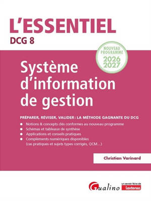 Système d'information de gestion, DCG 8 : nouveau programme 2026-2027