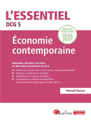 Economie contemporaine : DCG 5 : nouveau programme 2026-2027