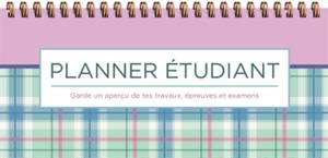 Planner étudiant : garde un aperçu de tes travaux, épreuves et examens : tartan de lavande