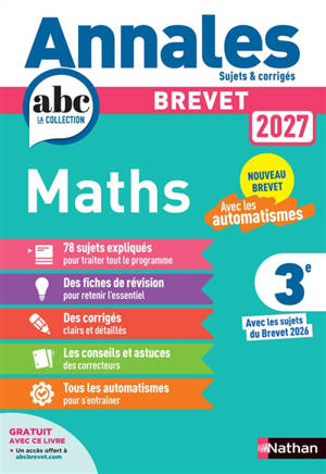 Maths 3e : nouveau brevet 2027