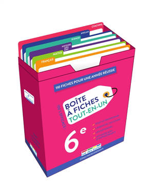 Boîte à fiches tout-en-un 6e : 110 fiches pour une année réussie : 100 % efficace !