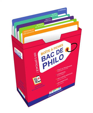Boîte à fiches bac de philo : 100 % efficace ! : 80 fiches pour réussir l'épreuve !