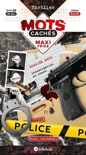 Maxi frise de mots cachés : jusqu'à mon dernier souffle : thriller