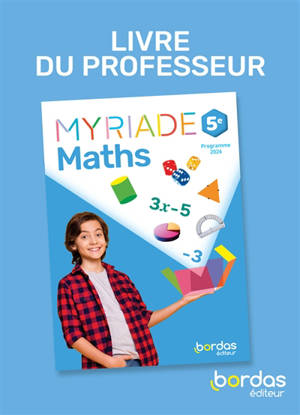 Maths 5e : livre du professeur : programme 2026