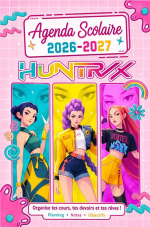 Agenda Scolaire 2026-2027 K Pop Demon Hunters : Planificateur pour Elèves du Primaire, Collège : et Lycée Cours, Devoirs et Emploi du Temps