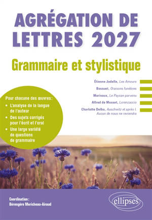 Agrégation de lettres 2027 : grammaire et stylistique