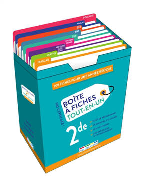 Boîte à fiches tout-en-un 2de : 200 fiches pour une année réussie : 100 % efficace !