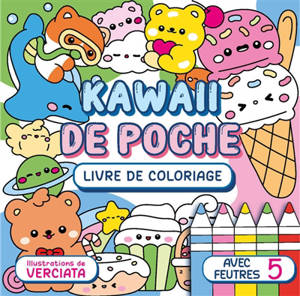 Kawaii de poche : livre de coloriage