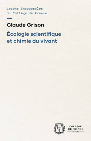Ecologie scientifique et chimie du vivant