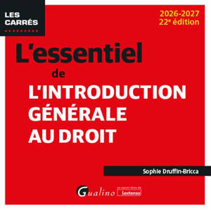 L'essentiel de l'introduction générale au droit : 2026-2027