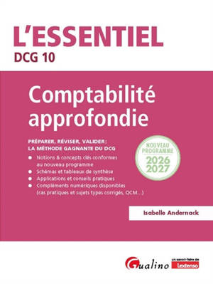 Comptabilité approfondie : DCG 10 : nouveau programme 2026-2027