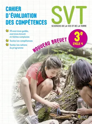 SVT sciences de la vie et de la Terre 3e, cycle 4 : cahier d'évaluation des compétences : nouveau brevet
