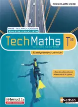TechMaths, terminale voie technologique, enseignement commun STMG, ST2S, STI2D, STL, STHR : programme 2020