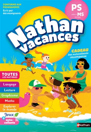 Nathan vacances, PS vers la MS, 3-4 ans : toutes les matières