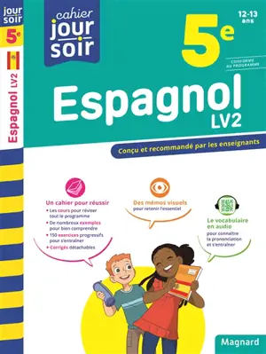 Espagnol LV2 5e, 12-13 ans : conforme au programme