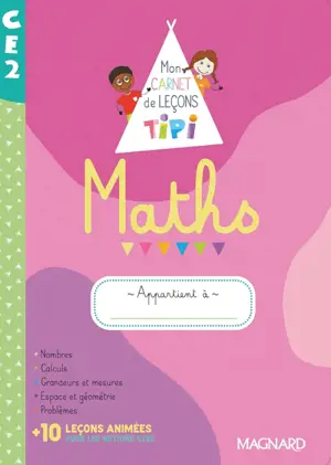 Mon carnet de leçons Tipi, maths CE2
