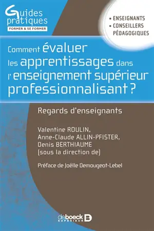 Comment évaluer les apprentissages dans l'enseignement supérieur professionnalisant ? : regards d'enseignants