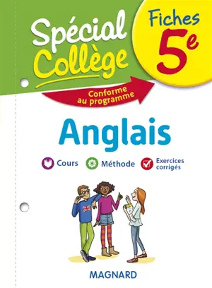 Fiches anglais 5e : cours, méthode, exercices corrigés : conforme au programme