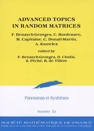 Panoramas et synthèses, n° 53. Advanced topics in random matrices