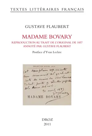 Madame Bovary : moeurs de province