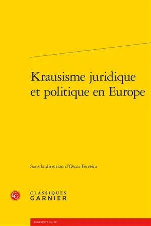Krausisme juridique et politique en Europe