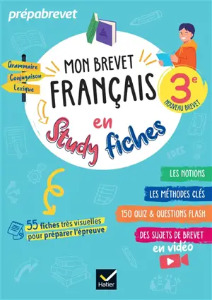 Mon brevet français en Study fiches 3e : nouveau brevet