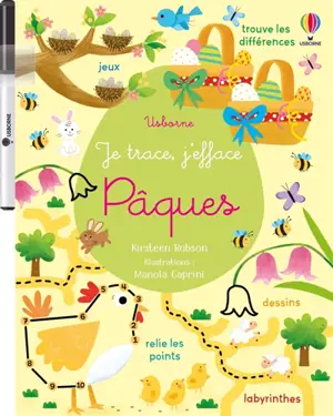 Pâques : Je trace, j'efface : Dès 3 ans
