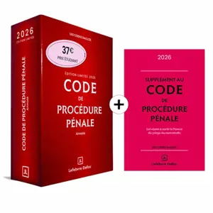 Code de procédure pénale 2026, annoté