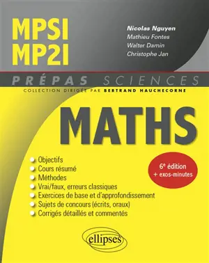 Maths MPSI, MP2I : nouveaux programmes