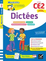 Dictées CE2, 8-9 ans : leçons et exercices corrigés : cahier de soutien, nouveau programme