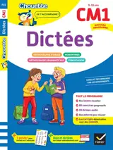 Dictées CM1, 9-10 ans : leçons et exercices corrigés : cahier de soutien, nouveau programme