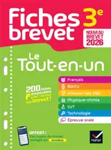 Le tout-en-un, 3e : 200 fiches détachables pour réussir ton brevet ! : nouveau brevet 2026