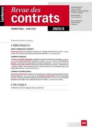Revue des contrats, n° 2 (2025)