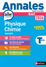 Physique chimie spécialité terminale : bac 2026