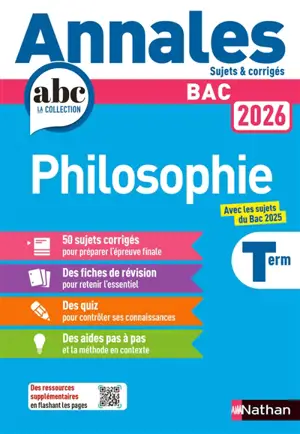 Philosophie terminale : bac 2026