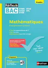 Mathématiques, enseignement commun 1re, bac STMG, ST2S, STI2D, STL, STHR