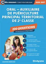 Oral auxiliaire de puériculture principal territorial de 2e classe : 200 questions, les connaissances indispensables !, cat. B : 2026-2027