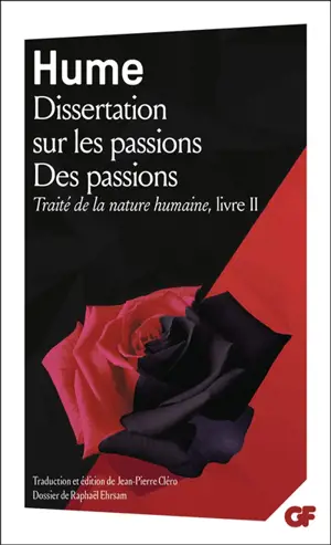 Dissertation sur les passions. Des passions : Traité de la nature humaine, livre II