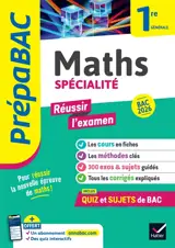 Maths spécialité, 1re générale : bac 2026