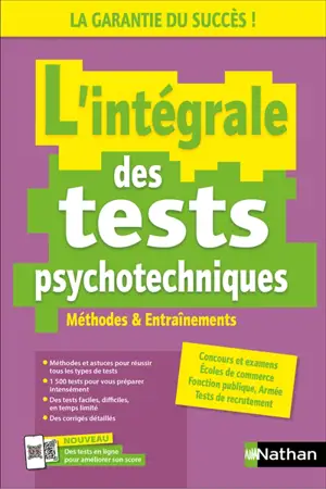 L'intégrale des tests psychotechniques : méthodes & entraînements
