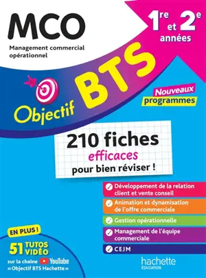 BTS MCO, management commercial opérationnel, 1re et 2e années : 210 fiches efficaces pour bien réviser ! : 2026