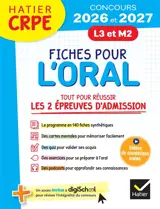 Fiches pour l'oral : tout pour réussir les épreuves d'admission : L3, M2, 2026-2027