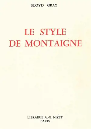 Le Style de Montaigne