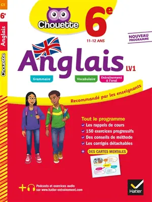 Anglais LV1 6e, 11-12 ans : A1 vers A2