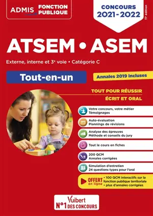 ATSEM, ASEM : externe, interne et 3e voie, catégorie C : tout-en-un, concours 2021-2022
