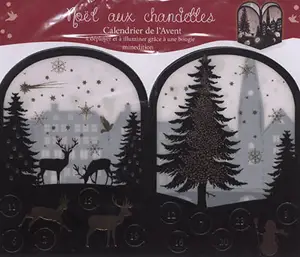 Noël aux chandelles : calendrier de l'Avent à déployer et à illuminer grâce à une bougie