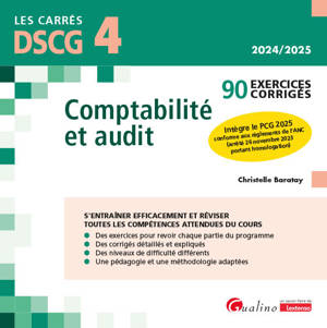 DSCG 4 - Exercices corrigés - Comptabilité et audit